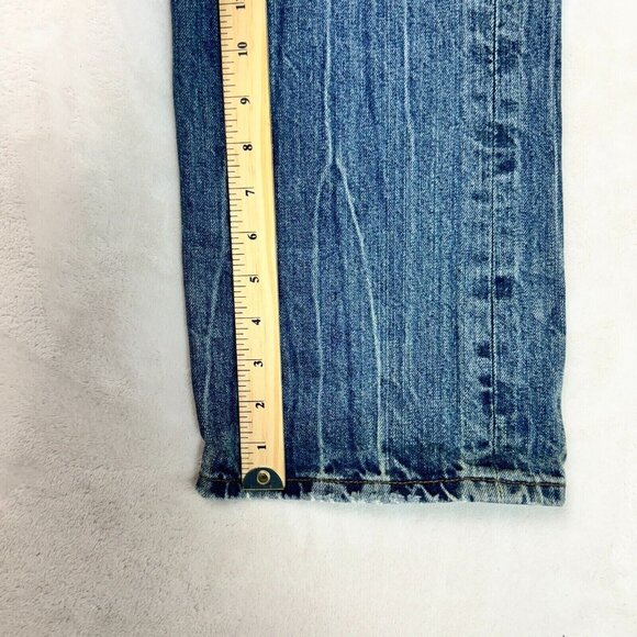 Cult of Individuality Hagen Relaxed Selvedge Distressed Button-Fly Jeans W32 L34 - Picture 10 of 16